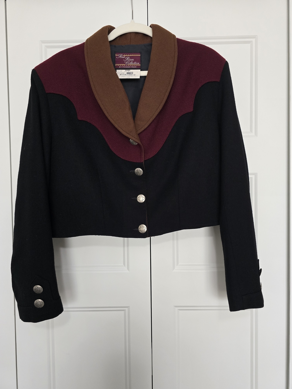 Vintage 1980's - 1990's RED River Collection By Pioneer Wear Western Crop Jacket
